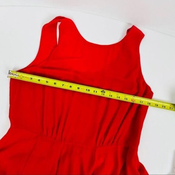 French Connection Red ChiffonFit & Flare Size 12 - Picture 6 of 8